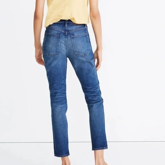 Rivet & Thread High Rise Stovepipe Straight Leg Jeans Size 27 Stretch Denim Blue - Picture 4 of 15